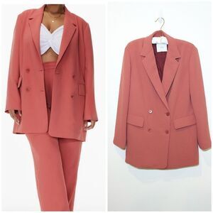 Wilfred Aritzia Cherrelle Blazer in Sienna Red